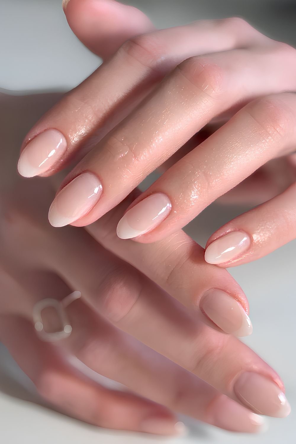 Cloudy French mani