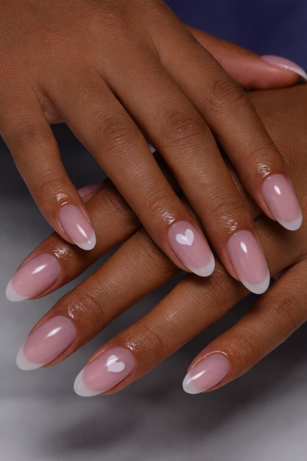 Cloudy french with heart accents