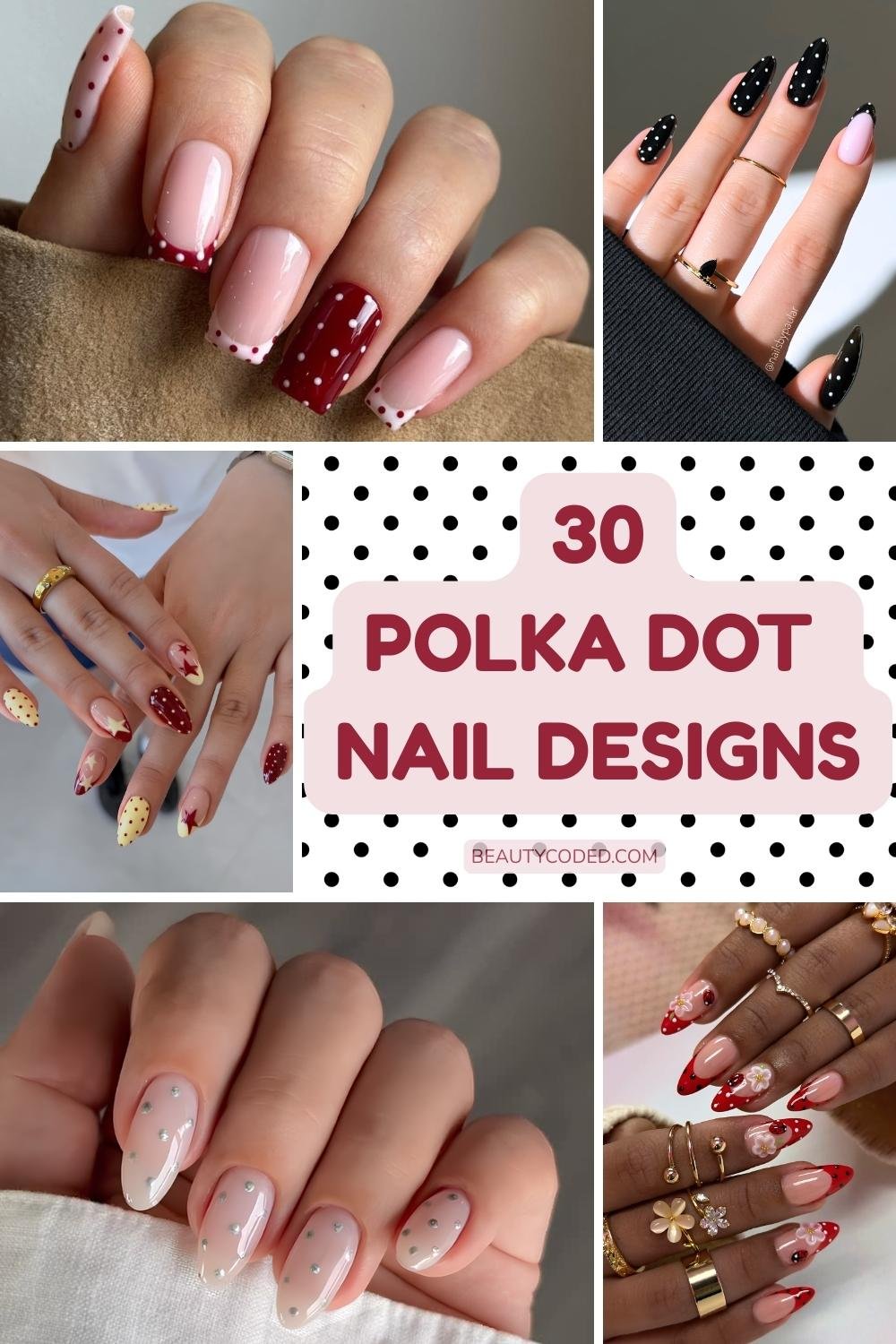 Polka dot nails pinterest