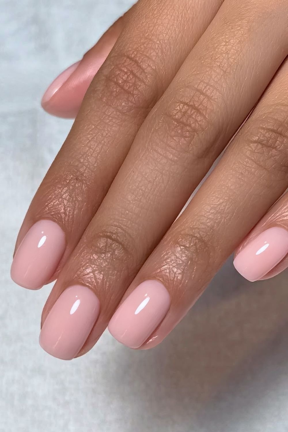 Hard BIAB nails in light pink