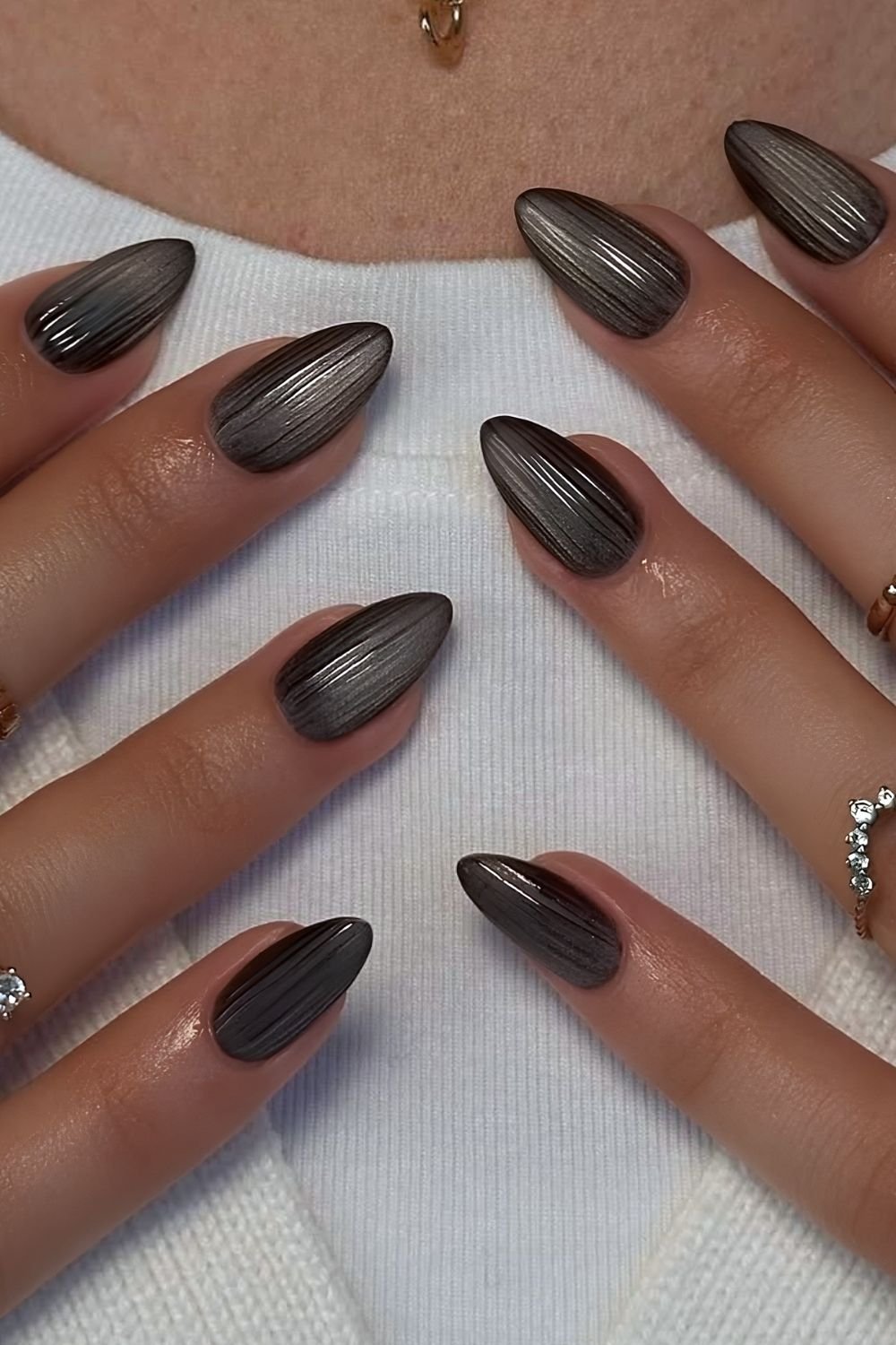 Iced coffee glass manicure