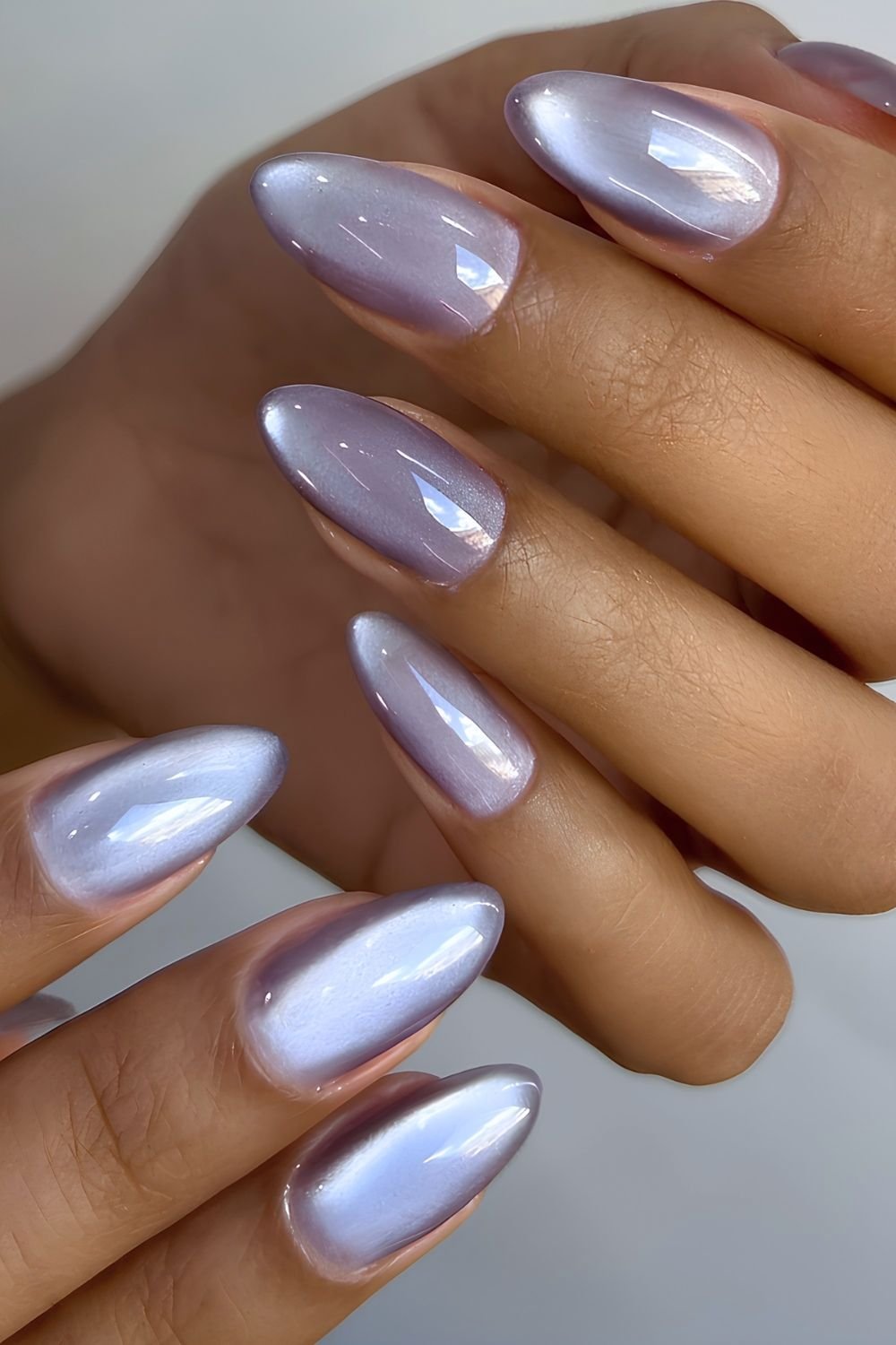 Lavender glass nails