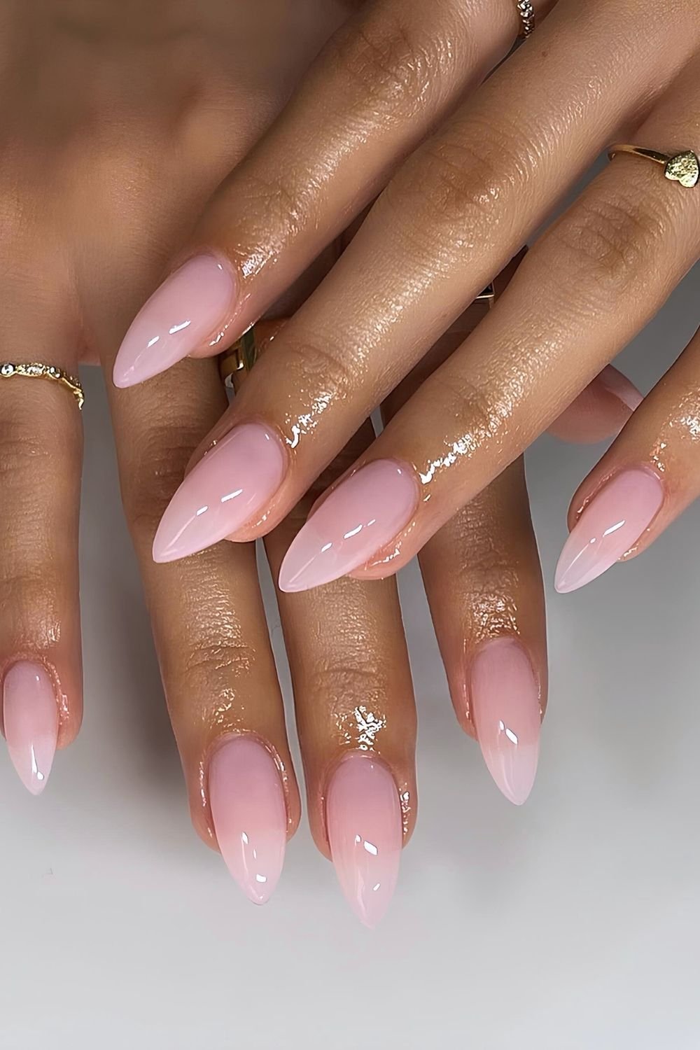 Light pink jelly nails