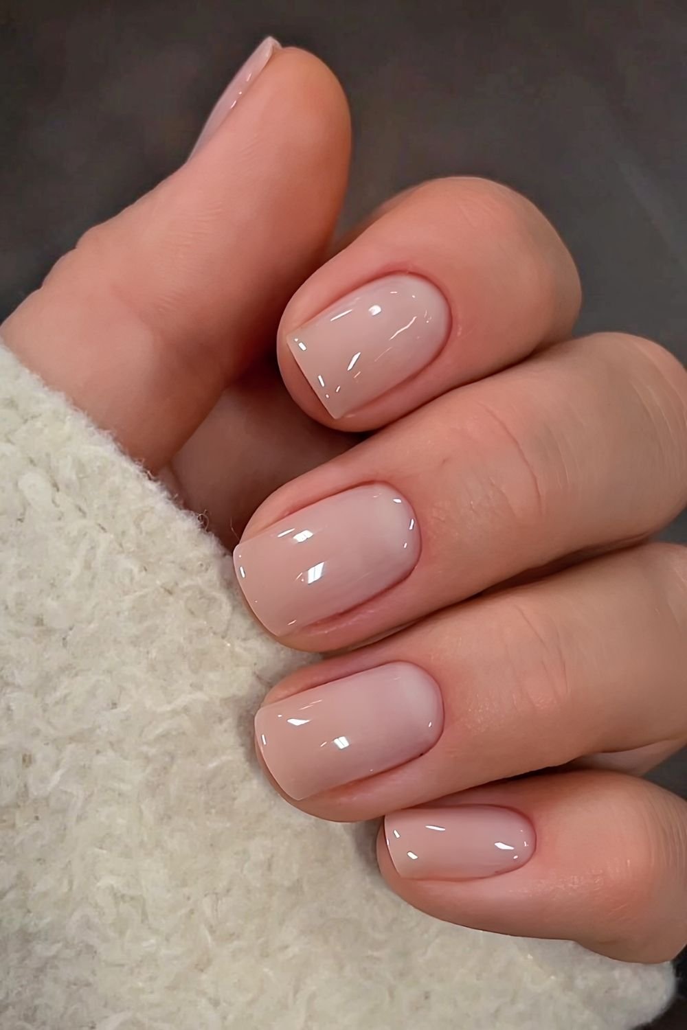 Milky soap nails