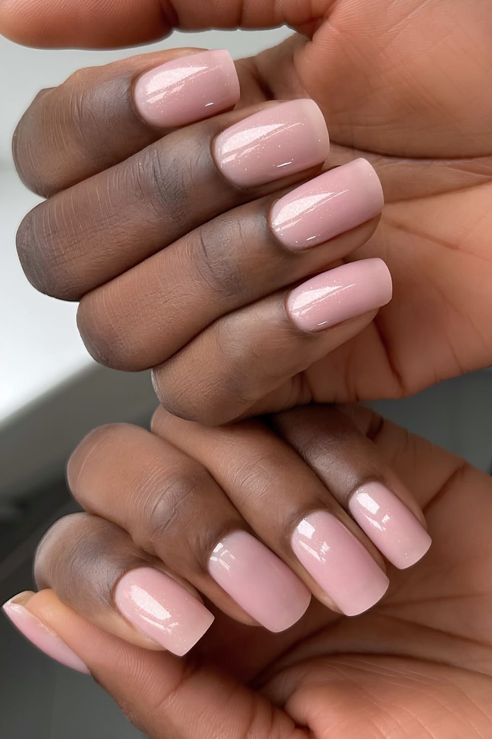 Sparkly BIAB manicure