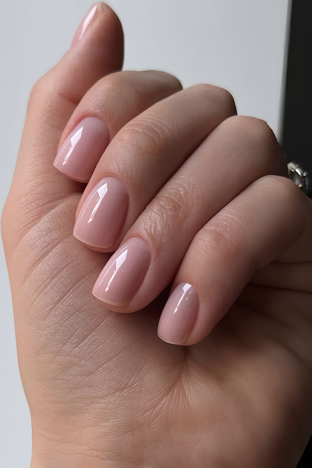 Transparent BIAB manicure