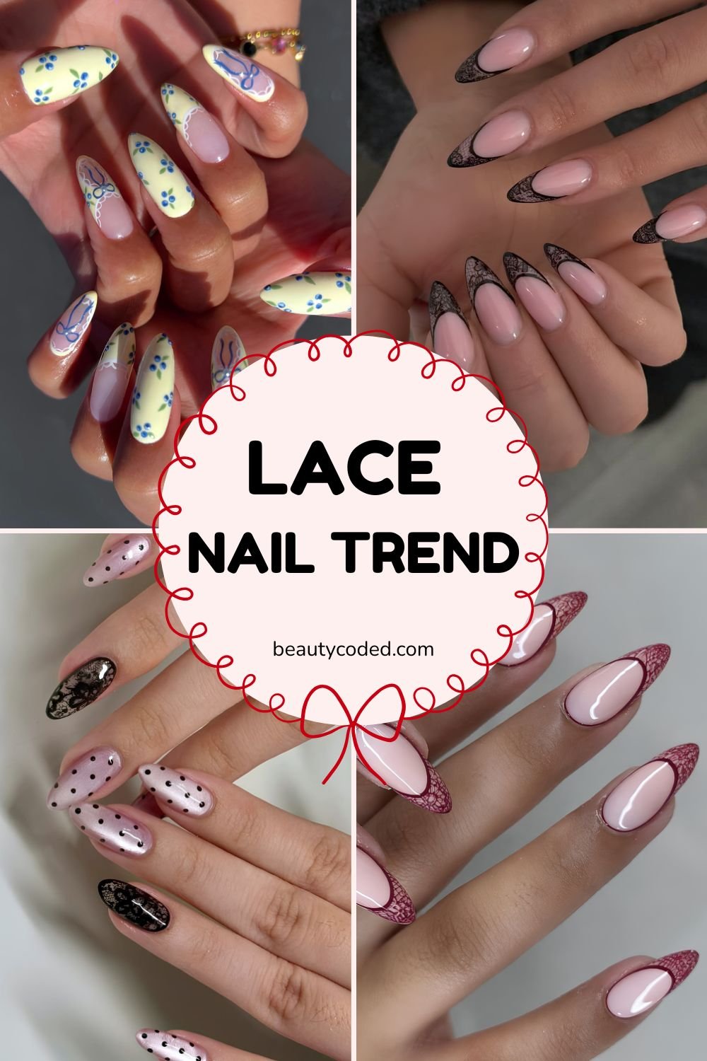 Lace nails pinterest