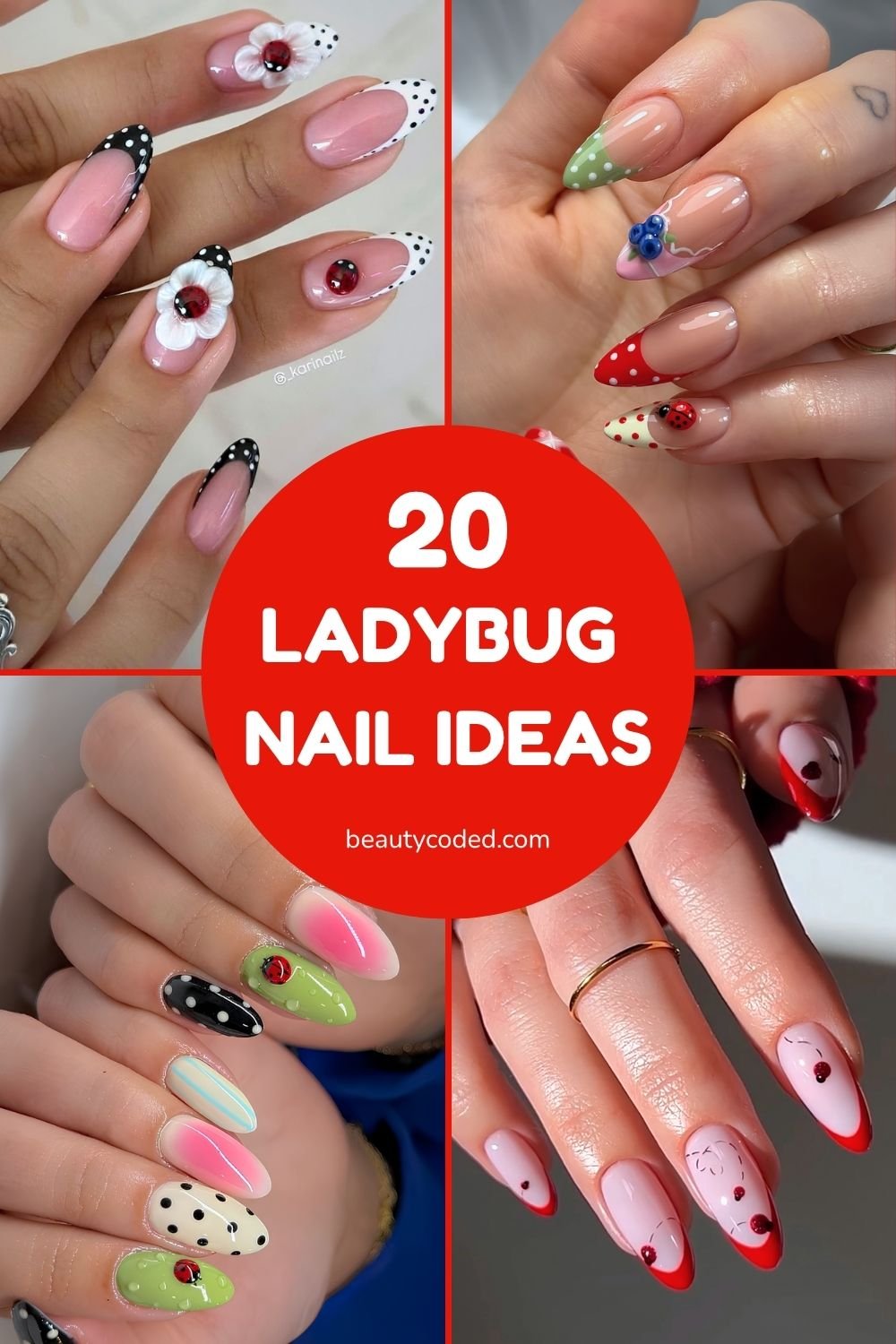 Ladybug nail ideas pinterest
