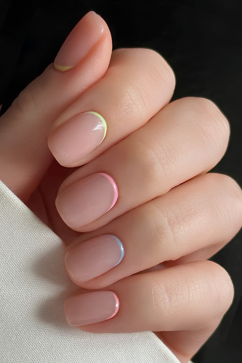 Reversed French tip nails