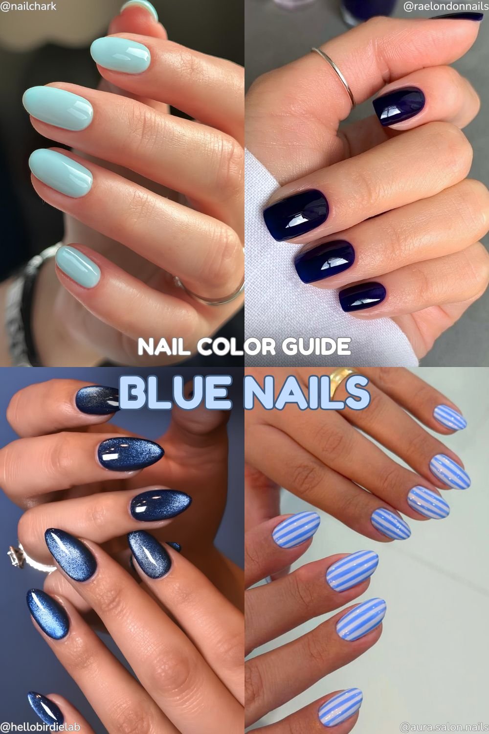 blue nail colors guide