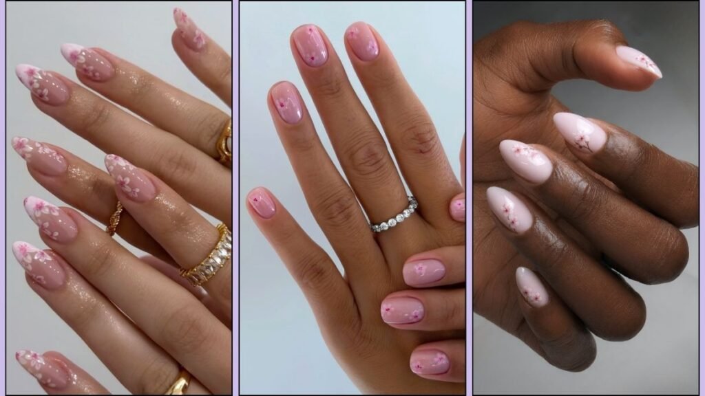 cherry blossom nail designs