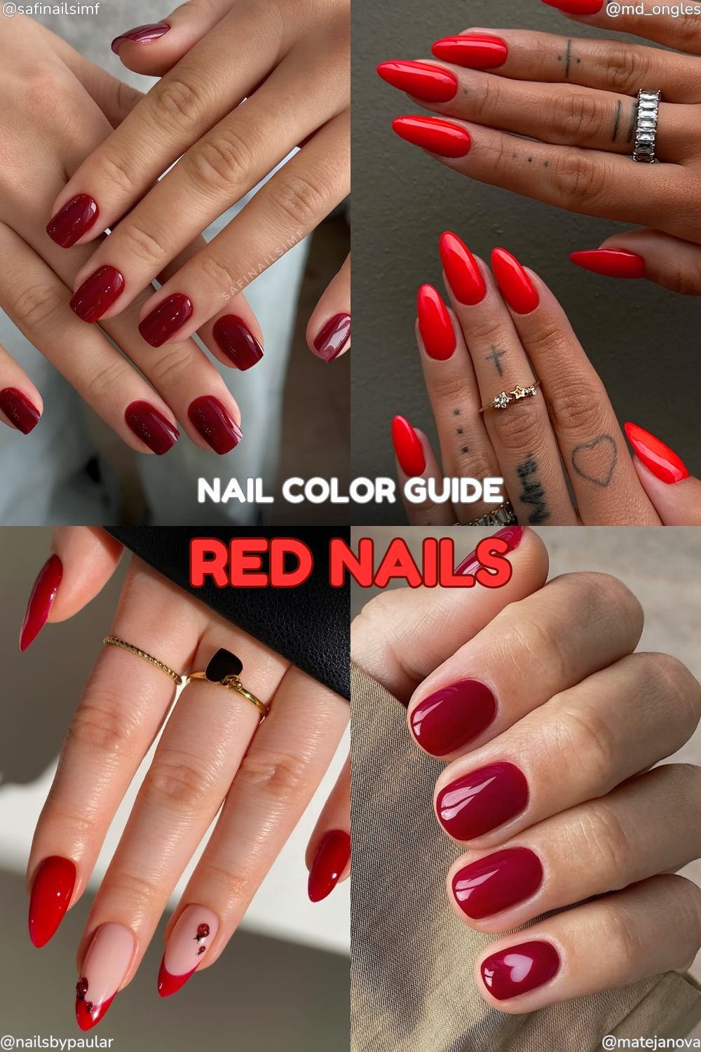 nail colors guide red nails