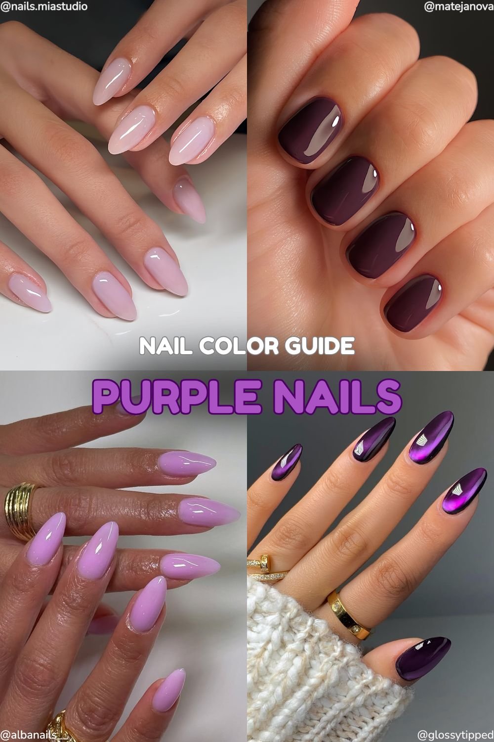 purple nails - nail colors explained