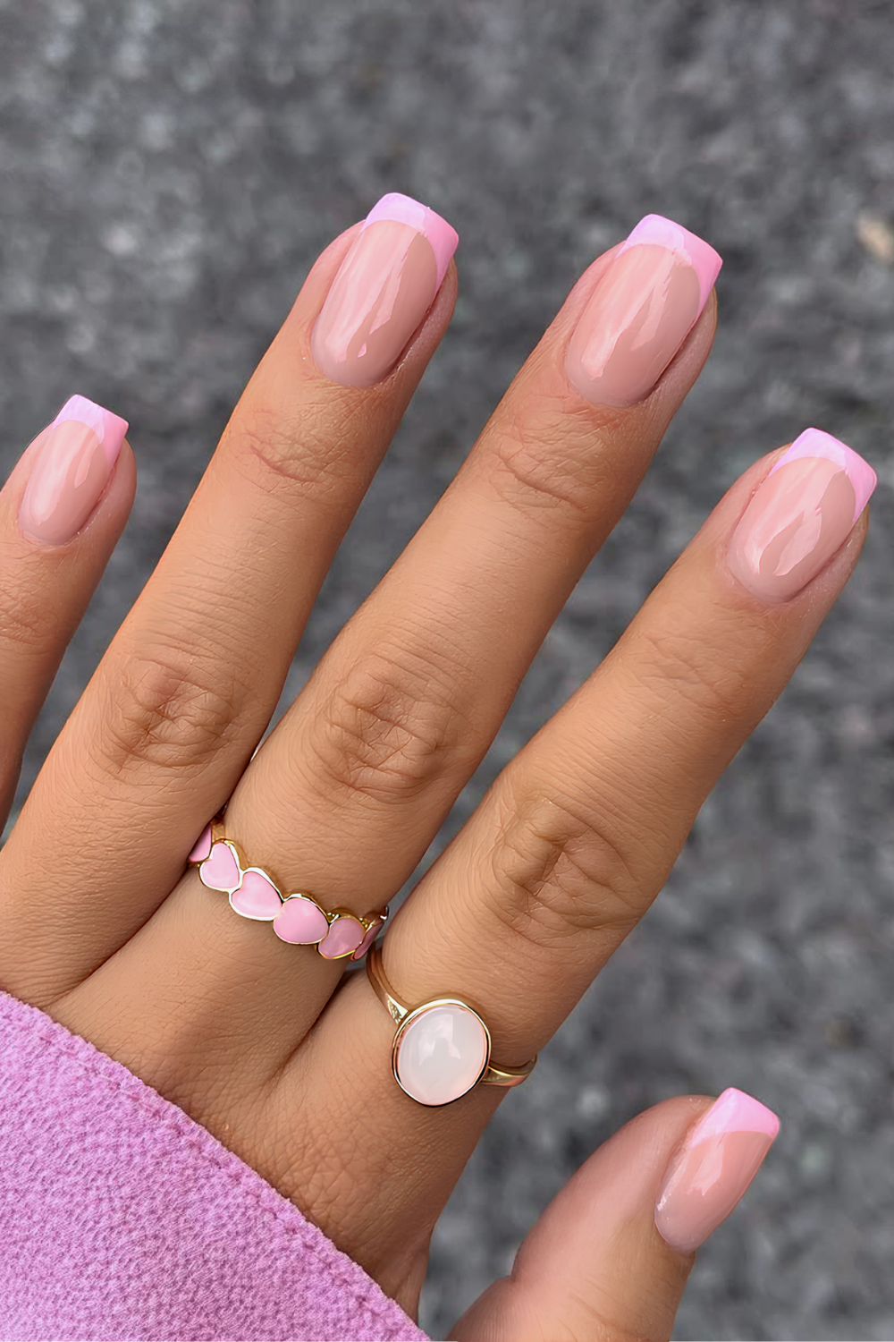Baby pink French tips