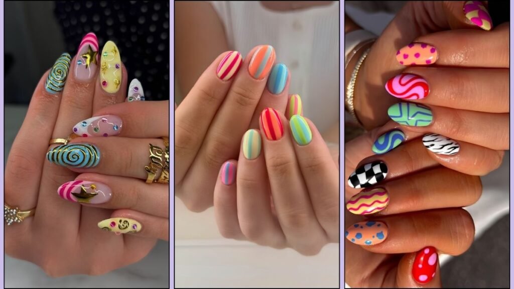 Colorful nail designs