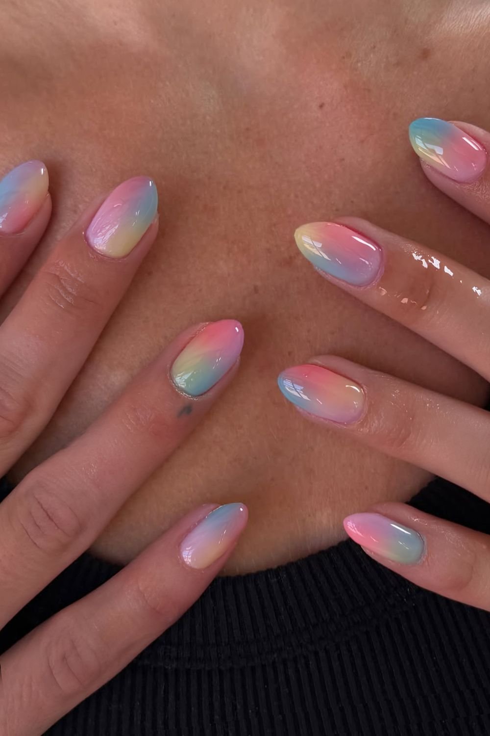 Colorful sorbet nails