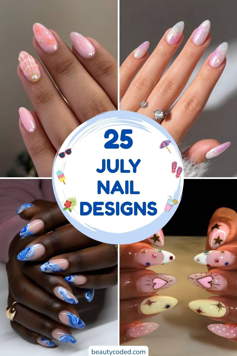 July Nails Pinterest