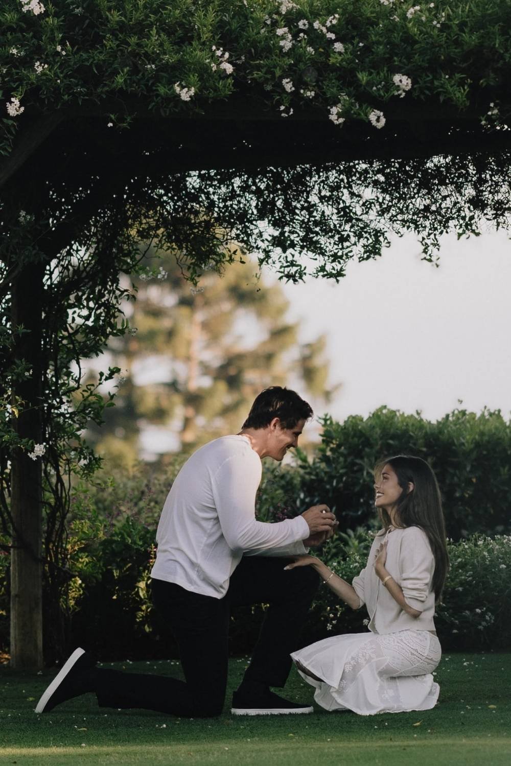 Madison Beer and Justin Herbert engagement photo