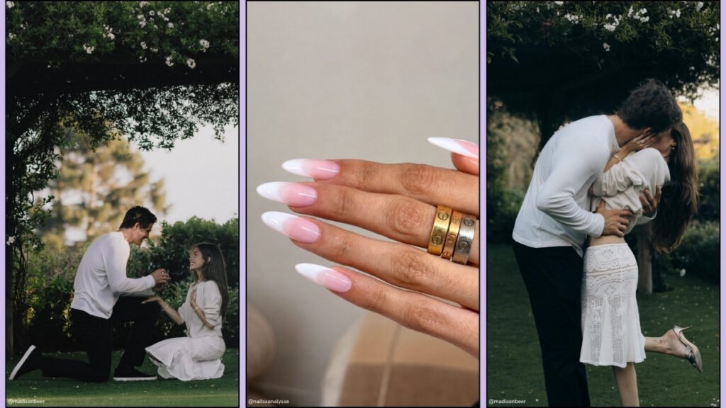 Madison Beer engagement nails