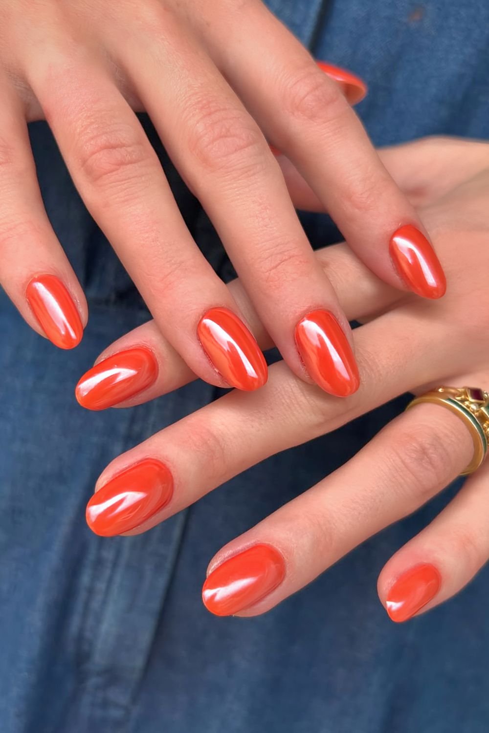 Glazed pumpkin spice nails
