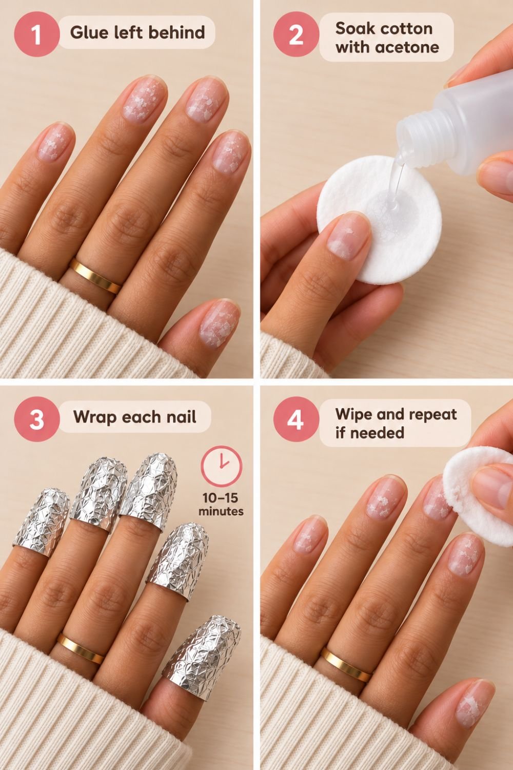 Four-Step Nail Glue Removal Guide